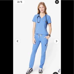 Ceil Blue FIGS Yola Skinny Scrub Pants